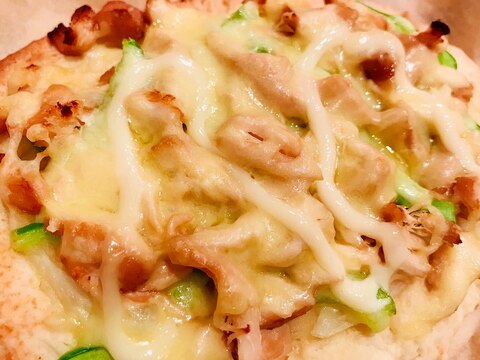 ＊鶏肉おかず利用♪HM照り焼きチキンピザ＊